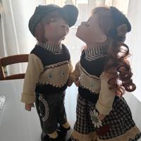 bambole ceramica vintage 