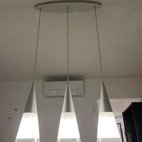 Lampadario design vetro sospeso da tavolo