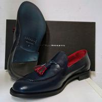 Scarpa uomo pelle morbida blu