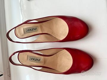 Sandali  Figini vernice rossa