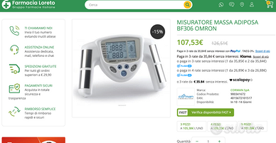 omron bodyscan bioimpedenziometro