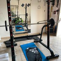 Palestra home gym bilanciere manubri dischi panca