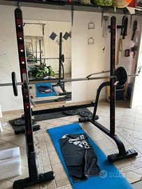 Palestra home gym bilanciere manubri dischi panca