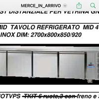 Tavolo da lavoro in acciaio inox 4 porte