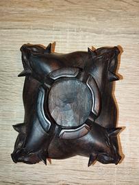 Posacenere in legno di ebano vintage 