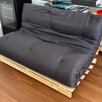 Divano letto con materasso + topper - come nuovo