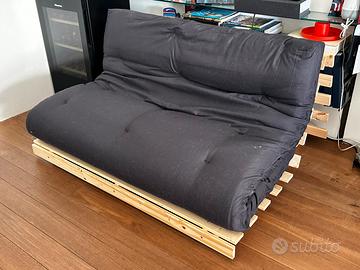 Divano letto con materasso + topper - come nuovo