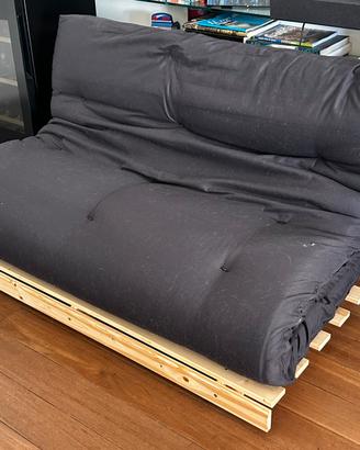 Divano letto con materasso + topper - come nuovo