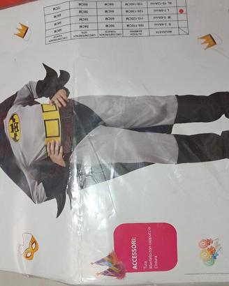 vestito carnevale BATMAN bambino dai 7 ai 9 anni
