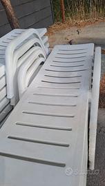 Lettini da esterno/piscina in plastica