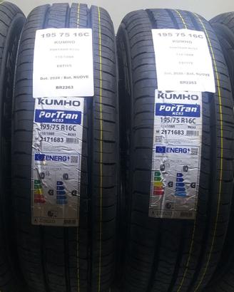 4 GOMME 195 75 16C KUMHO BR2263