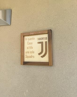 Quadro tifoso calcio juventus in legno