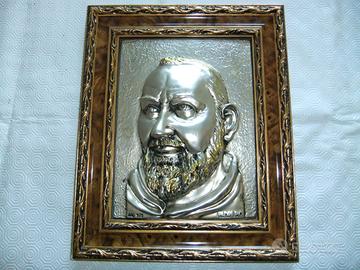 quadro  PADRE PIO  -- arg.925-prezzo definitivo.