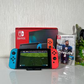 Nintendo Switch V2 COMPLETA+GIOCO+Custodia+SD 64gb