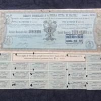 Regno D’Italia Debito 5% Unificato Citta' diNapoli