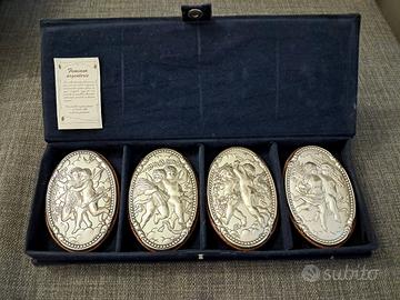 Set 4 Placche Femiano Argenteria Le 4 Stagioni