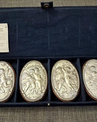 Set 4 Placche Femiano Argenteria Le 4 Stagioni