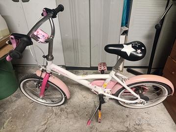 Bicicletta bimba B’Twin 16” rosa – pronta all’uso