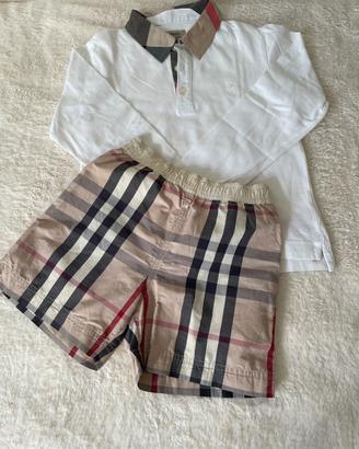 costume e polo burberry per bimbo