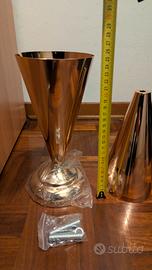Vaso Design a Cono Oro Metallico - Nuovo - 25cm


