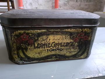 vecchia scatola di latta “PASTIGLIE SENATEUR LEONE