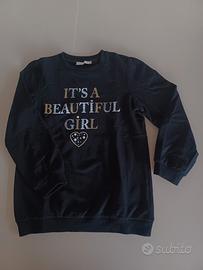 Felpa nera bambina Original Marines 