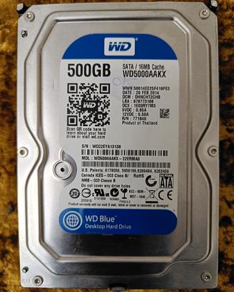 Hard Disk 3.5 SATA 500 GB WD