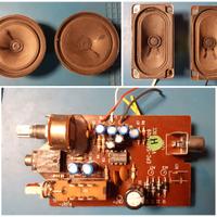 Kit audio: amplificatore TDA2822 + 4 speaker