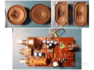 Kit audio: amplificatore TDA2822 + 4 speaker