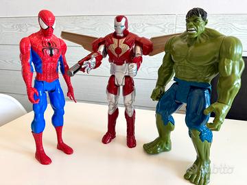 Action figure Spiderman Ironman Hulk