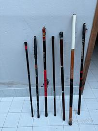 lotto canne da pesca