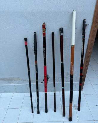 lotto canne da pesca