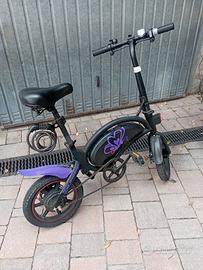 Bicicletta elettrica e con pedalata assistita.