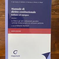 Manuale di diritto costituzionale ita. ed europeo