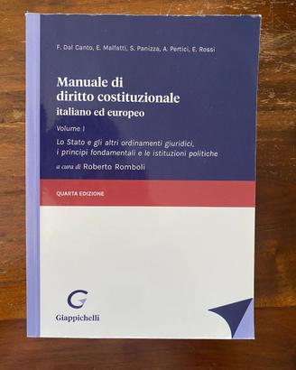 Manuale di diritto costituzionale ita. ed europeo