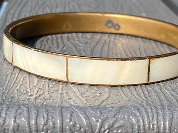 Braccialetto Indonesiano madreperla e ottone