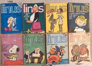 Lotto n. 8 fumetti Linus 1988