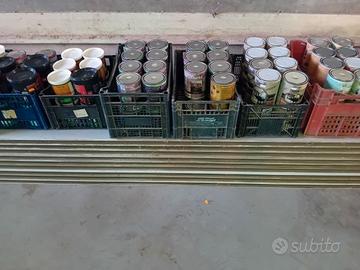 Lotto di vernici e finiture per decorazioni murali