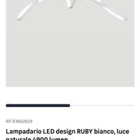 Lampdario led design ruby bianco luce naturale