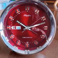 Sveglia Rhythm Top Clock Vintage Chrome rossa