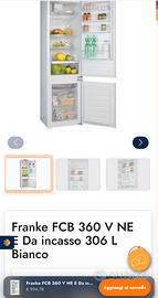 Frigorifero  FRANKE 306 L.  90€  REGALATO !