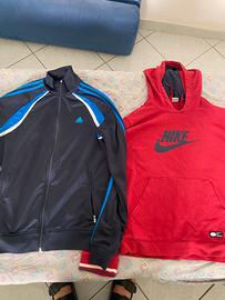 Due felpe Nike e Adidas stile anni 80