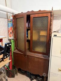 Credenza vetrina vintage in legno