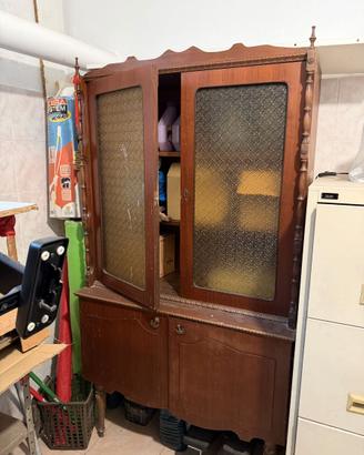 Credenza vetrina vintage in legno