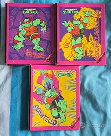 Raccoglitori Anelli Tartarughe Ninja Pigna Vintage