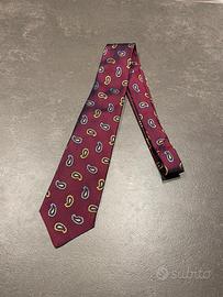 Cravatta vintage Kiton 100% seta duocrome