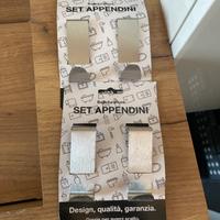 Set appendini nuovi in acciaio satinato