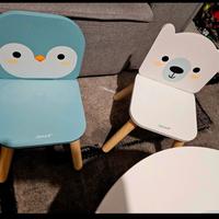 tavolo bambini con 2 sedie Janod