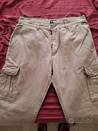 Pantalone Uomo Beige Cotone
