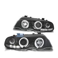 FARI BMW E46 2 PORTE 99-03 ANGEL EYES LED SFONDO N